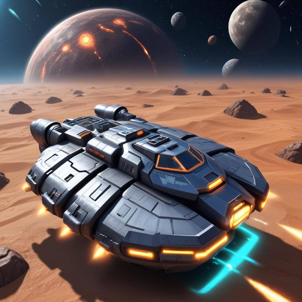 Hovercraft Spaceship Aliens